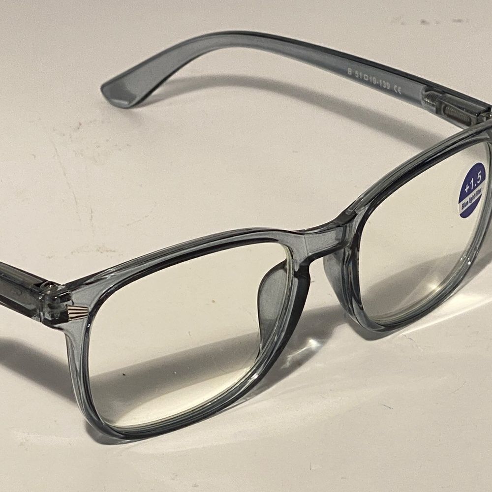 1508 Colette 1.5 Grey Reading Glasses Soft Butterfly Readers NWT - Picture 7 of 9